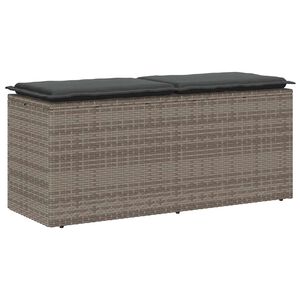 vidaXL Zahradn&iacute; lavice s podu&scaron;kou &scaron;ed&aacute; 110x40x44 cm polyratan