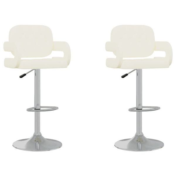 vidaXL Barov&eacute; stoličky 2 ks kr&eacute;mov&eacute; uměl&aacute; kůže