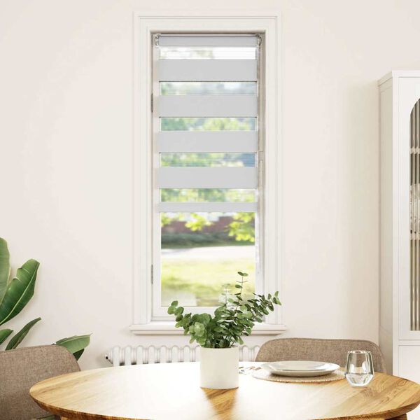 vidaXL Zebra roleta bílá 45x150 cm šířka látky 40,9 cm polyester