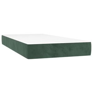 vidaXL Ta&scaron;tičkov&aacute; matrace středn&iacute; tvrdost tmavě zelen&aacute; 120x190x20 cm samet
