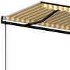 vidaXL Automatická zatahovací markýza 450 x 350 cm žlutobílá