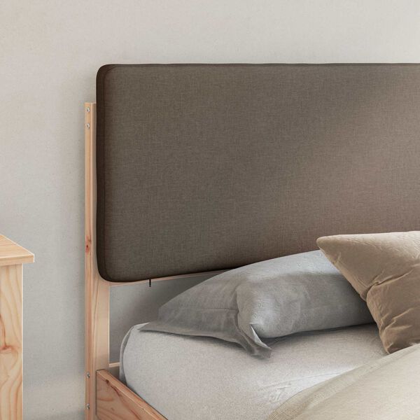 vidaXL R&aacute;m postele s čalouněn&yacute;m čelem s čelo Taupe 200 x 200 cm