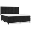 vidaXL Box spring postel s matrac&iacute; čern&aacute; 160x200 cm samet