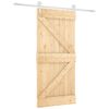 vidaXL Posuvn&eacute; dveře 95 x 210 cm Masivn&iacute; borov&eacute; dřevo (neupraven&eacute;)
