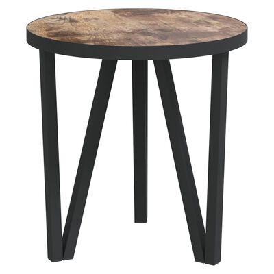vidaXL Čajový stolek černožlutý Ø 35 cm MDF
