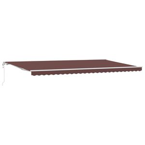 vidaXL Automatick&aacute; zatahovac&iacute; mark&yacute;za hněd&aacute; 600 x 300 cm