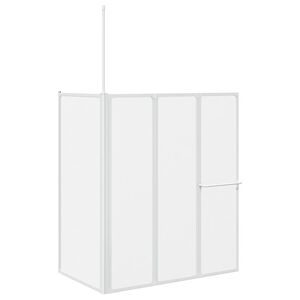 vidaXL Sprchov&aacute; a vanov&aacute; z&aacute;stěna tvar L 70x120x137cm 4 panely skl&aacute;dac&iacute;