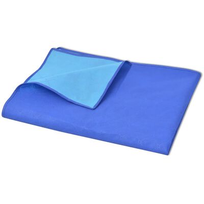vidaXL Pikniková deka modrá a světle modrá 150x200 cm