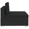vidaXL 3dílná zahradní sedací souprava s poduškami polyratan černá