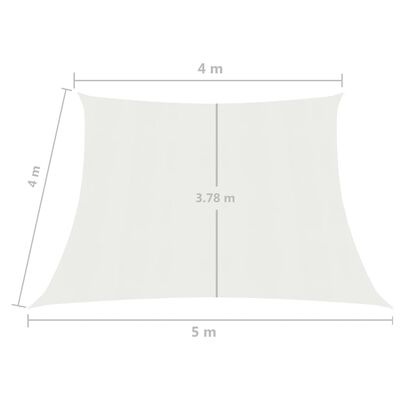vidaXL Stínící plachta 160 g/m² bílá 4/5 x 4 m HDPE