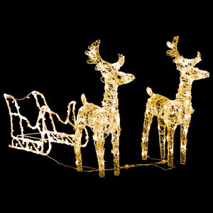 vidaXL V&aacute;nočn&iacute; sobi se s&aacute;němi 160 LED diod 130 cm akryl
