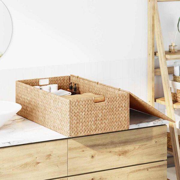 vidaXL &Uacute;ložn&aacute; krabice Hněd&aacute; 75 x 42 x 23 cm Vodn&iacute; hyacint