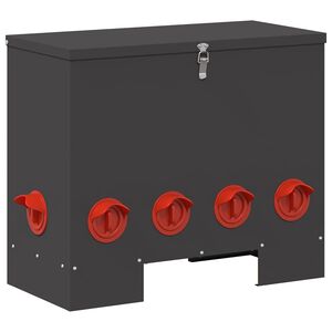 vidaXL Krm&iacute;tko pro slepice Čern&aacute; 60,5 x 29 x 51 cm