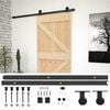 vidaXL Posuvn&eacute; dveře Přirozen&aacute; a čern&aacute; 90 x 210 cm