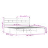 vidaXL Kovov&yacute; r&aacute;m postele bez matrace dub sonoma 200 x 200 cm