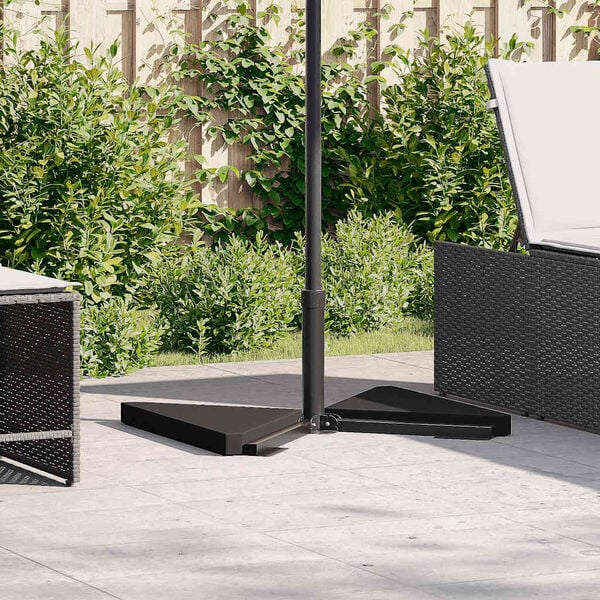 vidaXL Z&aacute;važ&iacute; pro slunečn&iacute;k 2 ks čern&eacute; žulov&aacute; troj&uacute;heln&iacute;kov&aacute; 14 kg