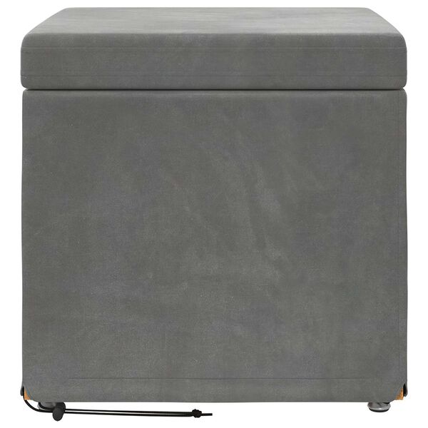 vidaXL Stolička Tmavě &scaron;ed&aacute; 41 x 41 x 40 cm Samet a inžen&yacute;rsk&eacute; dřevo