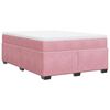 vidaXL Box spring postel s matrac&iacute; růžov&aacute; 140x190 cm samet