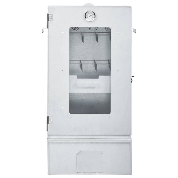 vidaXL Grilovac&iacute; trouba / ud&iacute;rna s gener&aacute;torem kouře pozinkovan&aacute; ocel