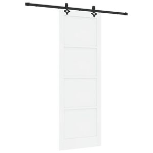 vidaXL Posuvn&eacute; dveře B&iacute;l&aacute; a čern&aacute; 83 x 232 cm Masivn&iacute; borovicov&eacute; dřevo