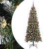 vidaXL Uměl&yacute; v&aacute;nočn&iacute; stromeček Zelen&aacute; 180 cm PVC, plast a ocel
