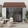 vidaXL Automatick&aacute; zatahovac&iacute; mark&yacute;za hněd&aacute; 350 x 250 cm