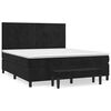 vidaXL Box spring postel s matrac&iacute; čern&aacute; 160x200 cm samet