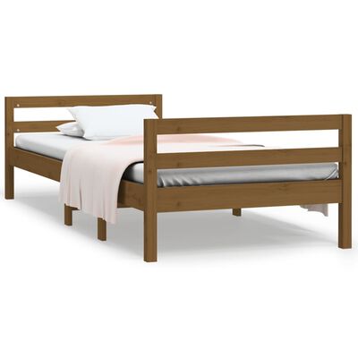 vidaXL Rám postele medově hnědý 75 x 190 cm masivní borové dřevo
