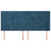 vidaXL Čelo postele typu u&scaron;&aacute;k tmavě modr&aacute; 203x16x118/128 cm samet