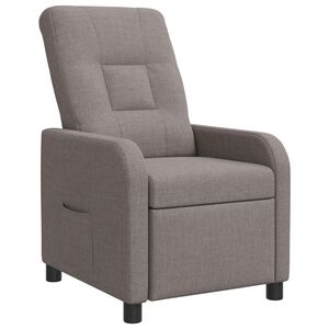 vidaXL Křeslo s funkc&iacute; ležen&iacute; Taupe Textil