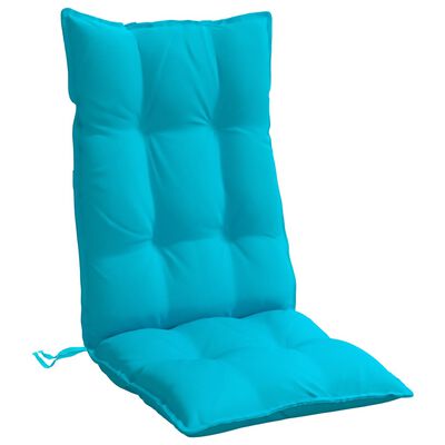 vidaXL Podušky na židli s vysokým opěradlem 6 ks tyrkysové oxford