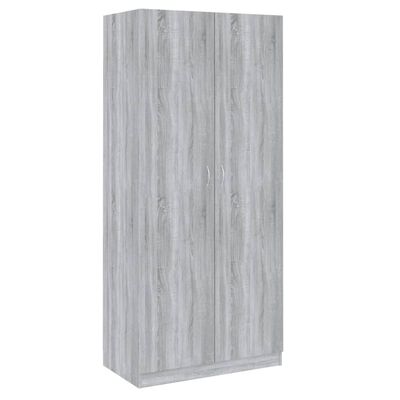 vidaXL Šatní skříň šedá sonoma 90 x 52 x 200 cm kompozitní dřevo