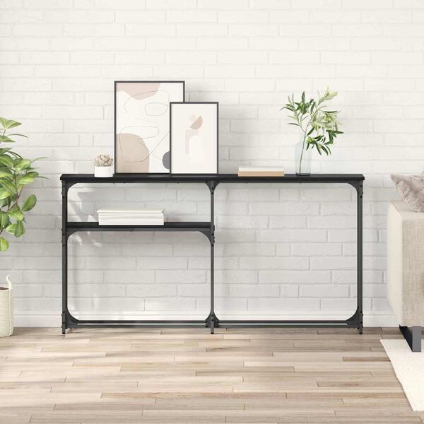 vidaXL Konsole Čern&yacute; dub 146 x 22.5 x 75 cm kompozitn&iacute; dřevo