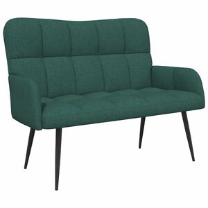 vidaXL Sofa pro dvě osoby Tmavě zelen&aacute; 115 x 61 x 87 cm Textil