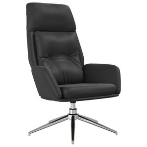 vidaXL Relaxačn&iacute; křeslo čern&eacute; prav&aacute; kůže