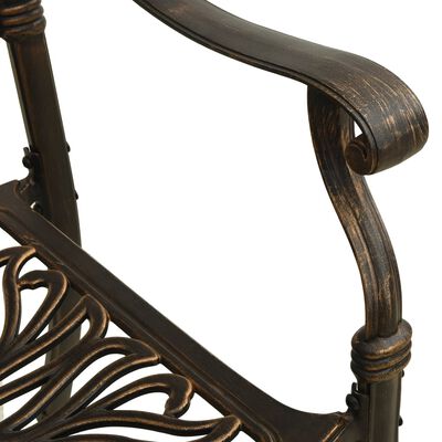 vidaXL Zahradní židle 2 ks litý hliník bronzové