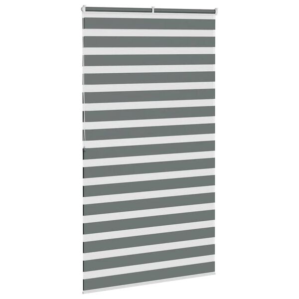 vidaXL Zebra roleta tmavě &scaron;ed&aacute; 135x200cm &scaron;&iacute;řka l&aacute;tky 130,9cm polyester