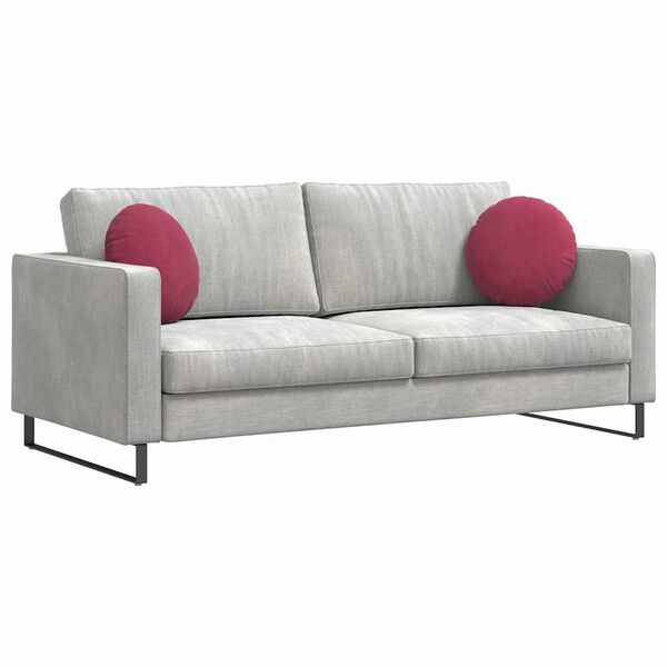 vidaXL Pol&scaron;t&aacute;ře na sedadla 2 pcs V&iacute;no Červen&eacute; &Oslash; 40 x 13 cm samet