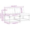 vidaXL 2 Kus Venkovn&iacute; středn&iacute; pohovka Masivn&iacute; ak&aacute;tov&eacute; dřevo Př&iacute;rodn&iacute;