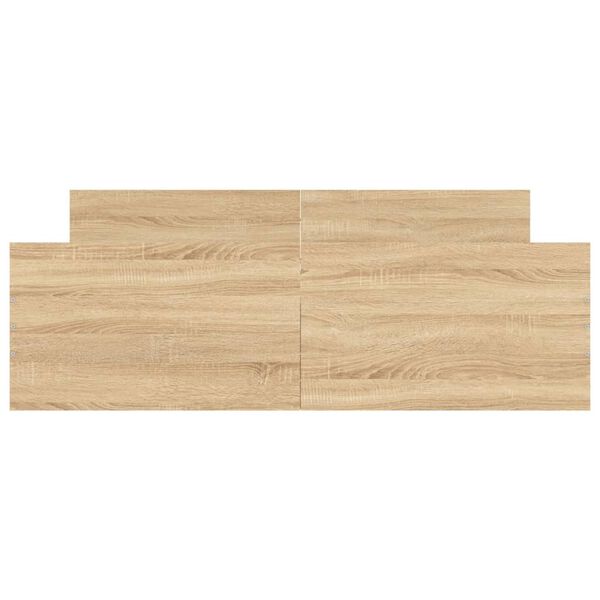 vidaXL R&aacute;m postele s hlavov&yacute;m a nožn&iacute;m čelem dub sonoma 140 x 190 cm