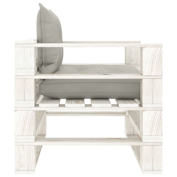 vidaXL 6d&iacute;ln&aacute; zahradn&iacute; sedac&iacute; souprava z palet s taupe podu&scaron;kami dřevo