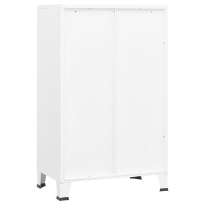 vidaXL Industriální úložná skříň bílá 70 x 40 x 115 cm kov
