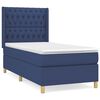 vidaXL Box spring postel s matrac&iacute; modr&aacute; 90x200 cm textil