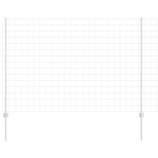 vidaXL Plot s sloupkem Stř&iacute;brn&aacute; 1,6 x 10 m Ocel