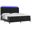 vidaXL Postel s boxspringem s matrac&iacute; s LED Čern&aacute; 200 x 200 cm samet