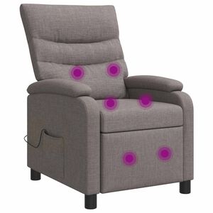 vidaXL Mas&aacute;žn&iacute; polohovac&iacute; křeslo Taupe Textil