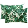 vidaXL Povlak na pol&scaron;t&aacute;ř 2 pcs HEERLEN Vzor listů 50 x 80 cm Polyester