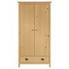 vidaXL Dvoukřídlá šatní skříň Hill 89x50x170 cm masivní borové dřevo