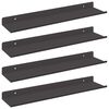 vidaXL Plovouc&iacute; police 4 ks Čern&yacute; 40 x 8,5 x 2,5 cm Ocel