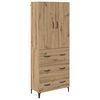 vidaXL Vysok&yacute; bufet Artisanov&yacute; dub 69,5 x 34 x 180 cm Kompozitn&iacute; dřevo